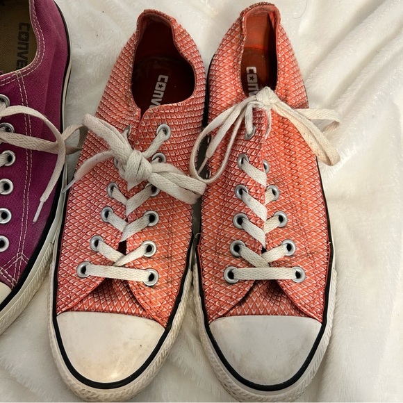 Women’s size 9 Converse All-Star Magenta and Coral Sneakers - Picture 3 of 13